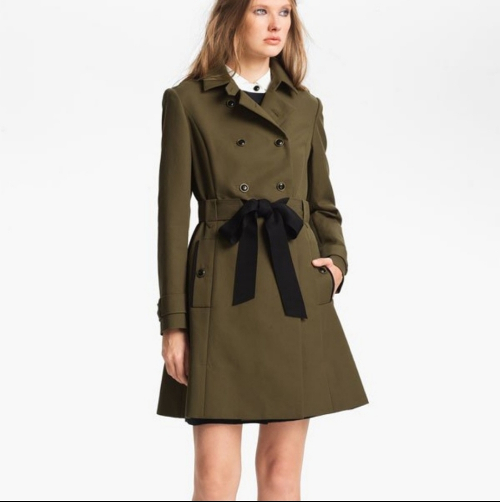 Miss Wu Army Green Belted Trench